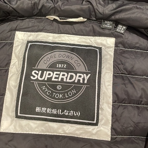 Superdry Core Down Jacket Size 6 - Picture 4 of 6